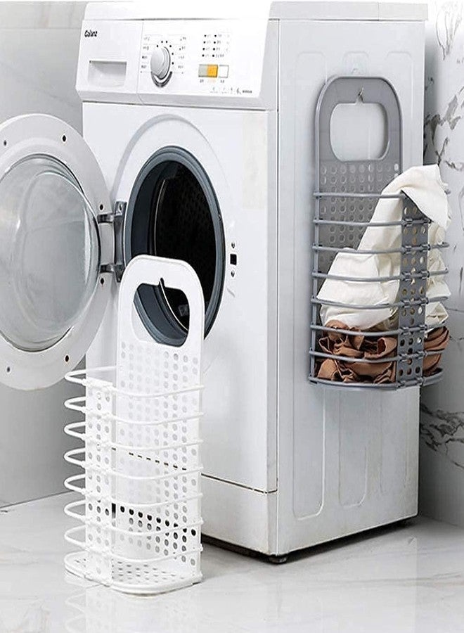 CRADIAX Plastic Laundry Hamper Bag for Bathroom, Bedroom, Kitchen, Home, Office || Wall Mounted Bathroom Hanging Foldable Laundry storage Basket for Dirty Clothes (Multicolor) - Image 3
